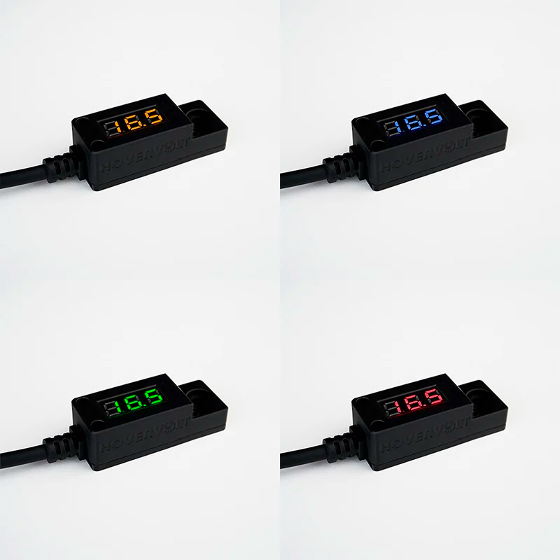 Color display options on Hovervolt Cable One voltmeter